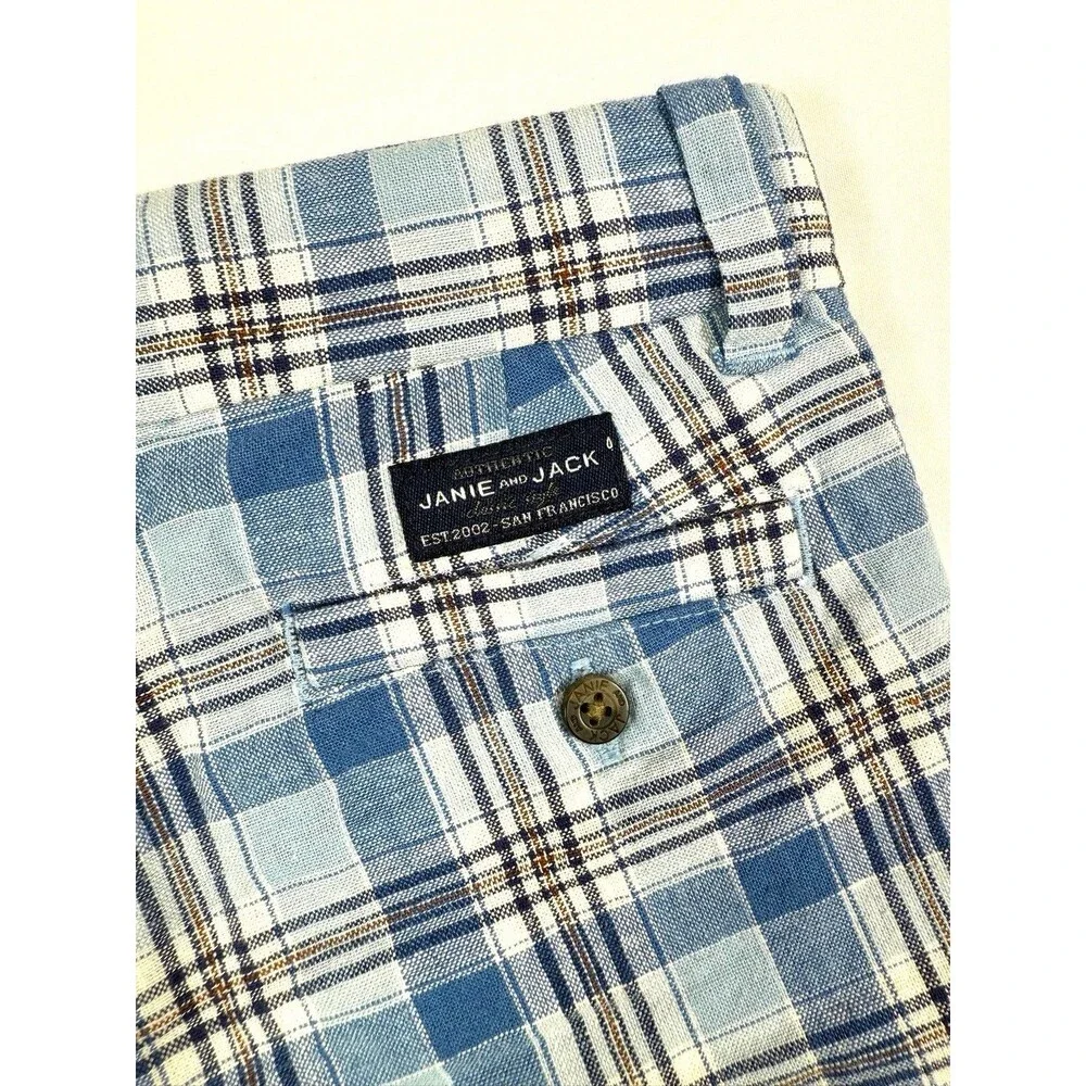 Janie And Jack Toddler‎ Linen Blend Plaid Shorts 18 to 24 Months Classic Preppy